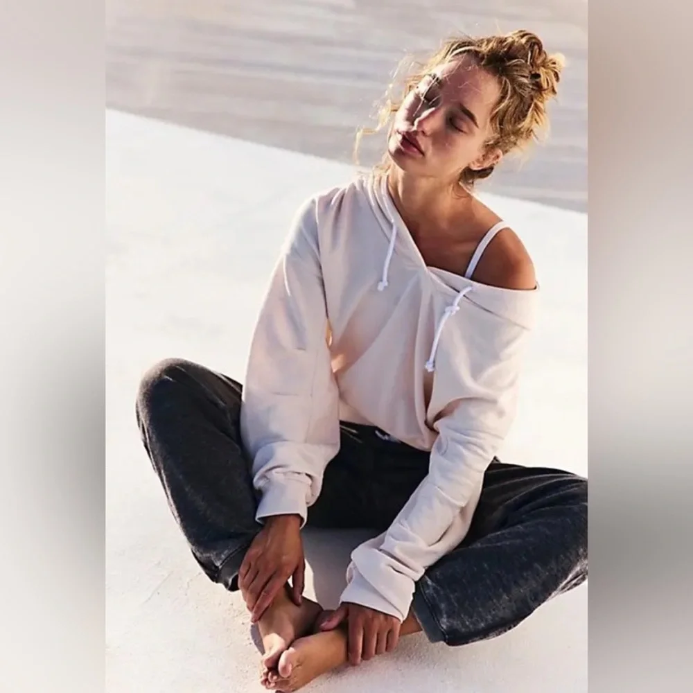 Free People Movement Playbook hoodie. NWT. Tofu - Picture 1 of 5